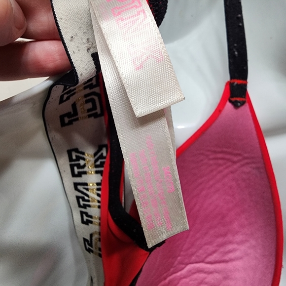 Victoria's Secret PINK 34C Wear Everywhere Push Up Red Padded Underwire Z - Picture 6 of 7